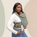 WildBird - Aerial Carrier - 7 to 45 lbs - for Moms, Dads & Caregivers - 100% Natural European Linen Fibers - Versatile & Adjustable - Small Size - Treepie Fabric (Amazon Exclusive)
