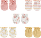 5 Pairs Baby Not Scratch Mittens 0-6 Months New Born Boy Girl Gloves Cute Infant Accessories