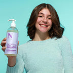 Dr. Natural 3-in-1 Tear-Free Baby Plus Kids Soap - Head-to-Toe Soap and Shampoo - Sensitive Skin Moisturizing Body Wash - Lavender - 16 oz