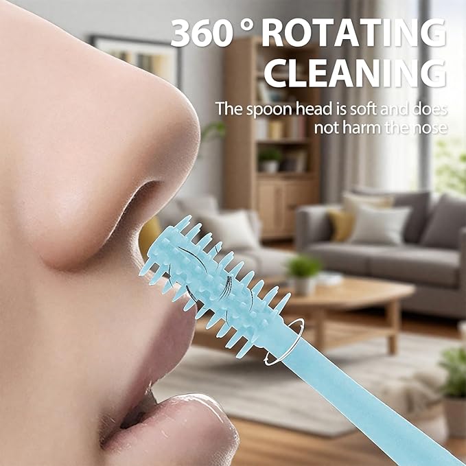 10 PCS 2-in-1 Nasal Hair Cutter,Double Sided Nose Hair Knife,Upgrade Double Sided Nose Hair Knife,Nasal Hair Cutter for Men Women, Soft Cleaning Brush (Beige)