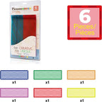 PicassoTiles 6 Piece Magnetic Tiles Race Track Ramp Accessories STEM Building Blocks Toys Magnet Tile Educational Construction Playset Boys Girls Brain Development and Creative Pretend Play Toy PTR06