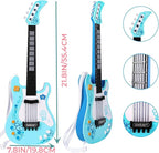Kids Toddler Baby Childrens Electric Toy Guitar with Strap Ideal for 3 4 5 7 8 Year Old Boys Girls Gifts(Blue)