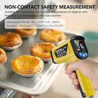 Infrared Thermometer Gun - INSTRODOTS Digital Laser Thermometer emperature Gun with Adjustable Emissivity & Max Value, -58°F~1472°F Non-Contact Surface Thermometer for Cooking, Freezer, Pizza, HVAC