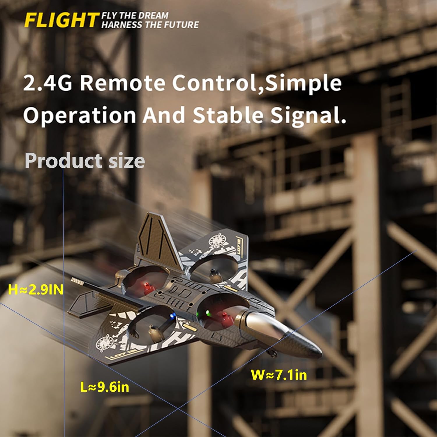 RC Fighter Airplane RC Helicopter Quadcopter,Mini Drone Remote Control Jet Plan,Stuntwith 360° Flip,Easy to Fly RC Plane Beginner Toy for Boys Girl Adult Kids (Grey Gold)