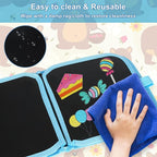 Erasable Doodle Set for Kids - Reusable Magic Drawing Book with 12 Watercolor Pens 14 Page Drawing, Road Trip Car Game Writing Painting Set for Boys and Girls (Bear)