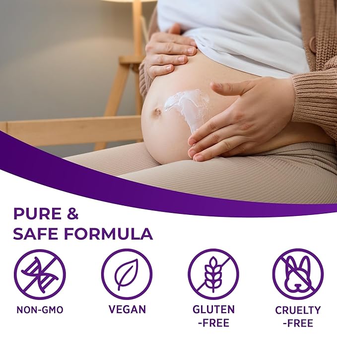 Stretch Mark Cream Prevention for Pregnancy - Maternity Cream for Stretch Marks Removal | Nourishing Formula – Prevents Stretch Marks & Improves Elasticity - 4 oz (120g) (4 oz (120g))
