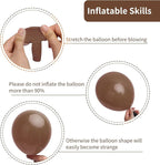RUBFAC 129pcs Brown Balloons Different Sizes 18 12 10 5 Inches for Garland Arch Kit, Premium Boho Coffee Brown Latex Balloon for Birthday Party Graduation Wedding Anniversary Baby Shower Decoration