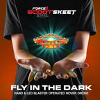 Force1 Scoot Skeet Mini Drone Electronic Shooting Game for Kids (Drone Only)- Hand Drones for Kids Compatible with Scoot Skeet LED Blaster, Electronic Target Game Indoor Flying Ball Drone Toy (Orange)