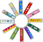 35 Pcs Harmonica for Kids 16 Holes Musical Instrument, Return Gift Cartoon Double Row Harmonica Bulk Toy for 3 Years + Kids Party Favors Goodie Bags Stuffers & Operation Christmas Child Items