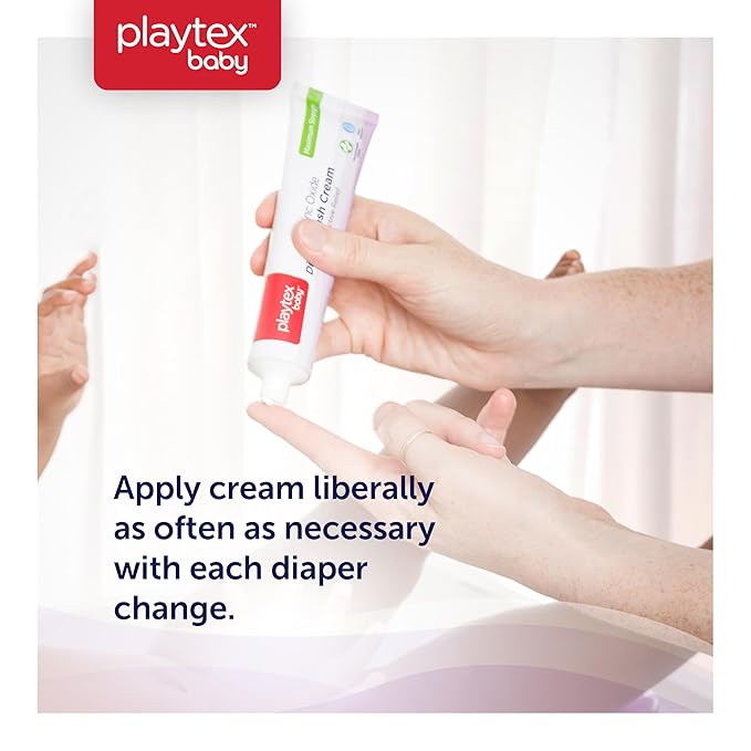 Playtex Baby Diaper Rash Cream, 2.5 oz. Tube, 3-Pack, Dermatologist Tested 40% Zinc Oxide Diaper Cream, Fragrance Free, Hypoallergenic, Free of Dye, Parabens and Phthalates
