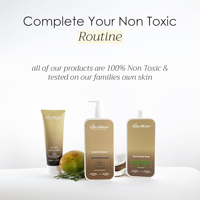 GirlyMan Natural Body Wash - Made with Olive Oil & Aloe Extract, No Artificial Fragrance, PH Balanced, Gentle Formula, Nourishing Ingredients, Family Owned (Lavender)