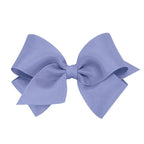 Wee Ones Girls' Plain Wrap Classic Grosgrain Hair Bows on a WeeStay No-Slip Hair Clip, Handmade, Small, Blue Bird