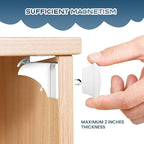 Blessimo® 12 Pack Magnetic Cabinet Locks Baby Proofing with 12 locks and 2 Keys - Child Locks For Kitchen, Cabinets and Drawers - 3M Adhesive Easy Installation