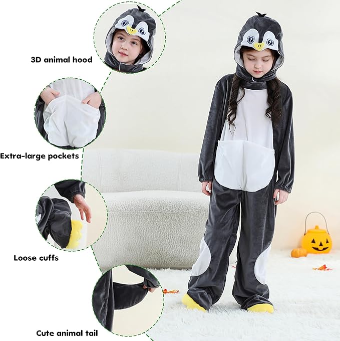 MICHLEY Adorable Animals Cosplay Costume for Kids 3-12Years Soft Breathable & Skin Friendly Halloween Birthday Party