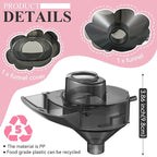 4 Sets Replacement Funnel Compatible with Baby Brezza Replacement Parts Funnel and Cover Baby Formula Dispenser, Grey