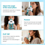 Nasal Irrigation System Electric Nasal Sinus Rinse Machine with Smart Display Screen, Dual Water Tanks, 9 Suction & Water Flow Modes, Nasal Irrigator for Allergies/Nasal Congestion/Runny Nose