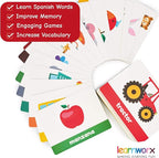 Spanish Flash Cards for Kids & Toddlers - 101 Cards - 202 Sides - Learn with Me - Objects, Numbers & Play Games - Great Value, Fun Learning and Educational Flashcards