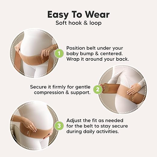 KeaBabies Maternity Belly Bands for Pregnant Women - Soft & Breathable Pregnancy Belly Support Band, Adjustable Maternity Belt for Back, Pelvic Support, Comfortable, Easy to Use (Mystic Gray, M/L)