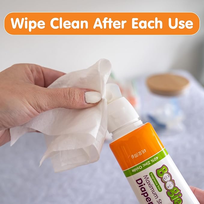 Boogie Diaper Rash Paste, Maximum Strength 40% Zinc Oxide, Mess-Free Applicator, Soothes Baby Bum, Diaper Bag Essential, 4oz (Pack of 3)