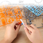 12-in-1 Solar Robot Kit for Kids 8-12, STEM Educational Building Toys with Solar Panel & Battery Power, DIY Science Experiment, Easter Birthday Gifts for Boys Girls 8 9 10 11 12 Years Old-Grey