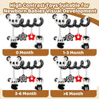 Black and White High Contrast Baby Toys - Sensory Infant Hanging Carseat & Stroller Toy for Newborns 0-6,6-12Months Perfect Easter Birthday & Baby Shower for Babies Boys Girls