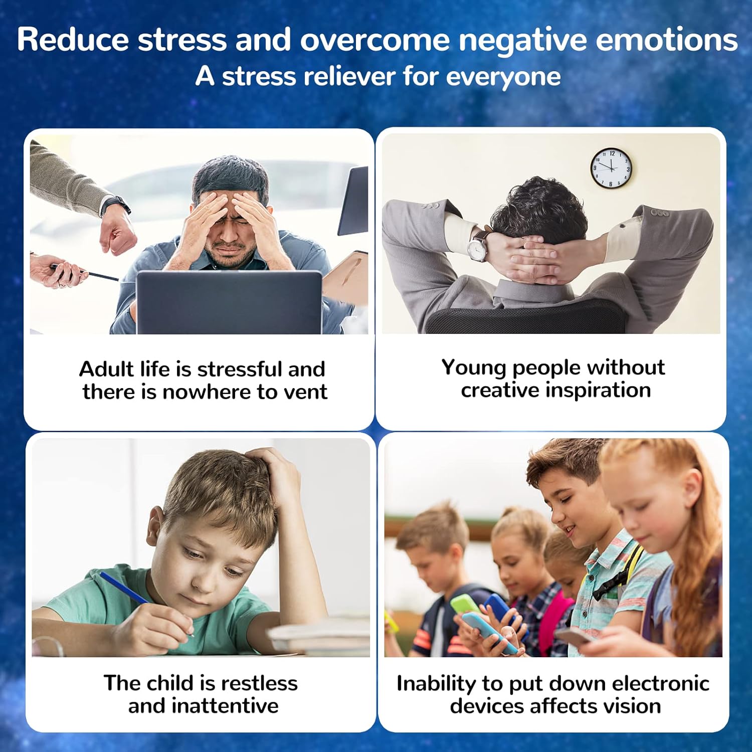 Fidget Infinity Cool Cube Toys: Hand Held Magic Cube Cool Stuff Gadgets Things Unique Birthday Gifts Boys Girls Kids Adults Anxiety Stress Relief Sensory Toy Finger Christmas Stocking Stuff Gift Toys