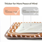 Soft Thicker Baby Mat for Floor 50"x50", Non-Slip Baby Play Mat, Easy to Clean 50x50 Playpen Mat, Portable Playmat, Crawling Mat for Infants, Babies, Toddlers, Activity Mat, Rainbow, Brown