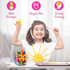 MAGMEN Enhanced Grip Magnetic Fidget Toy Figures for Kids 3-8 & Toddlers| 5 Piece Opaque Color Multipurpose MagnetSet for Travel, Road Trip, Office & Stocking Stuffer Gifts.