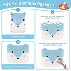 Large Baby Basket Toy Storage 3 Pack, (20"x13.8") Woven Baby Laundry Basket Blanket Basket, Stuffed Animal Storage, Baby Gift Basket Empty, Toy Basket for Kids, Dog, Cat.