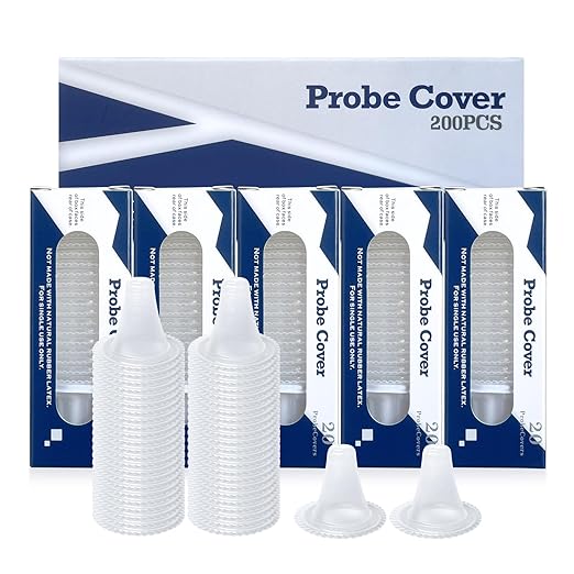 200X Ear Thermometer Probe Covers, for All Braun Thermometer Ear Covers, Lens Filters, Refill Caps,Disposable Ear Thermometer Covers (200)