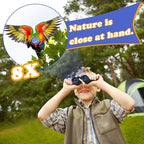 Obuby Real Binoculars for Kids Gifts for 3-12 Years Boys Girls 8x21 High-Resolution Optics Compact Toy Binocular for Bird Watching,Travel, Camping