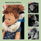 Baby Neck Pillows, Comfortable Baby Travel Head Neck Support Pillow for Car Seat Stroller Pushchair, Soft PP Cotton Travel Pillow for 0-1 Year Old Toddler Infant Newborn, Ocean