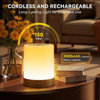 Night Light for Kids Baby, Dimmable Touch Lamp for Nursery, 11 RGB Colors 5 Brightness, Portable Rechargeable Bedside Table Lamp for Nightstand, Kids Night Light for Bedroom Living Room