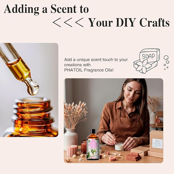 PHATOIL 3.38FL.OZ Orchid Dreamscape Fragrance Oils for Aromatherapy, Essential Oils for Diffusers for Home, Perfect for Diffuser, Yoga, Skin Care, DIY Candle and Soap Making - 100ml