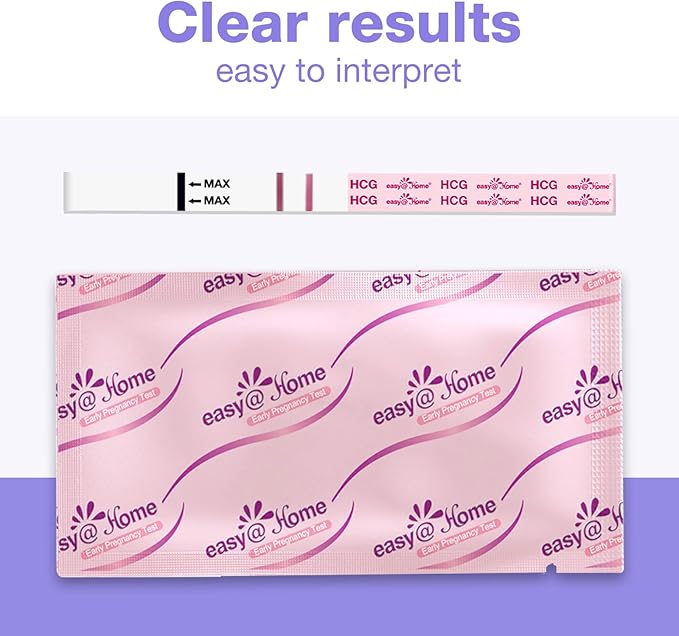 Easy@Home Pregnancy Test Strips Kit: 100 Pack hCG Test Strips - Early Detection Home Bulk Pregnancy Strips | EZW1-S:100