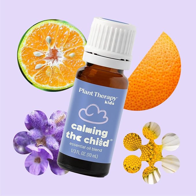 Plant Therapy KidSafe Calming The Child Essential Oil Blend - Relaxing and Soothing Blend 100% Pure, KidSafe, Undiluted, Natural Aromatherapy, Therapeutic Grade 10 mL (1/3 oz)