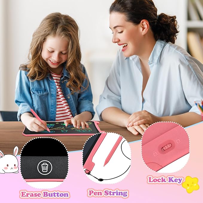 EooCoo Toddler Drawing Toys, 10 Inch LCD Writing Tablet for Kids 2 Pack, Toddler Boys Girls Gifts Drawing Pad, Mess Free Coloring Used for Travel Toys, Learning Activities for 3 4 5 6 Years Old