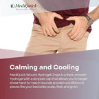 MediQuick Skin & Wound Care Hydrogel Drops - Quick Healing First Aid Drops with 12 Hours Action to Heal Cuts, Burns, Inflammation, Rash, Itch, Eczema & More - Safe Wound Wash with No-Sting - 4 Fl Oz