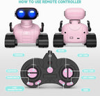 Emo Robot - Rechargeable Kids RC Robot, Auto-Demonstration, Age 3+ - Pink