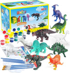 BAODLON Kids Arts Crafts Set Dinosaur Toy Painting Kit - 10 Dinosaur Figurines, Decorate Your Dinosaurs, Create a Dino World Painting Toys Gifts for 5, 6, 7, 8 Year Old Boys Kids Girls Toddlers
