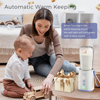 Portable Bottle Warmer Travel Baby Bottle Warmer for Breastmilk On The Go Travel Bottle Warmer Leak-Proof 2 Modes Fast Heating Three 3800mAH Battery Capacity to Meet Your All-Day Needs