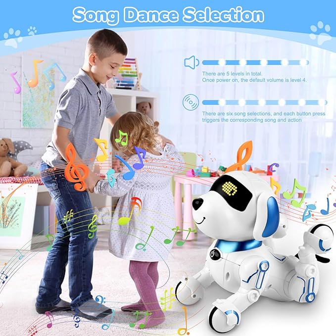Robot Dog Toys for Kids 8 9 10 11 12, Remote Control Dogs, Robot Dog for Kids 8-12, Pet Robotic, Electric Dog Toy, Robotic Dogs, Toys for 5 6 7 8 9 10 11 12 Years Old Boys Girls, Blue