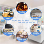 Edge Protector 100% Silicone, Baby Proofing Corners Clear Guards, Pre-Tape Adhesive Soft for Kids Safety, Child Table Cabinets Furniture Bumper (2/5x2/5 in (Thin Width), 12 FT)