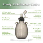 haakaa Happii Bear Silicone Goody Pouch Combo,Reusable Baby Food Pouches for Homemade Organic Purees, Juices, Smoothies, and Yogurt - Perfect for Toddlers and Kids - 2 Pack, 6oz+9oz