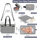 ITIEZY Diaper Bag Tote for Baby - Large Mommy Bag with Portable Changing Pad Pacifier Case, Hospital Bags Travel Baby Bag
