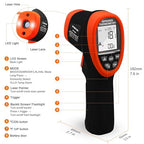 BTMETER BT-1800 Non Contact Pyrometer High Temperature Infrared Thermometer Gun -58°F ~3272°F (-50~1800℃) DS 50:1 for Metal Melting Furnace Forge Kiln Tempe Tester (Not Accurate for Human Temp)