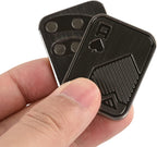 EDC Metal Fidget Slider Toys- Stress Relief EDC Fidget Slider Casual Metal Adult's Hand Toys Office Desk Toys Gifts Stress Toys for Adults(Poker-A)