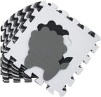 qqpp EVA 18 Tiles Baby Play Mat for Playing, Interlocking Foam Floor Mats for Tummy Time & Crawling, Flooring Tiles with Animals Puzzle for Kids. QP-51(ADL) b18N