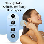 Kitsch Detangler Brush – Gentle Curly Hair Brush with Flexible Bristles for All Hair Types - Wet or Dry | Detangling Hair Brushes for Women & Men, Adults & Kids - Haze Blue