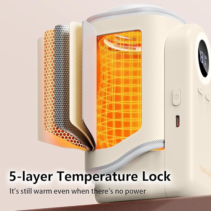 Portable Baby Bottle Warmer 4-in-1 Fast Heating Baby Milk Warmer for Breastmilk or Formula with Heating Warm Milk Constant and Warm Water Function (White)